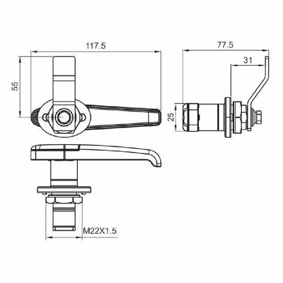 Fechadura inteligente multifuncional do punho do armário do sistema chave mestra da alta segurança para industrial